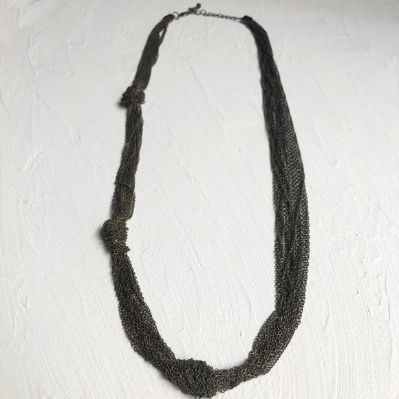 Elegant Black Braided Necklace - Picture 5 of 8
